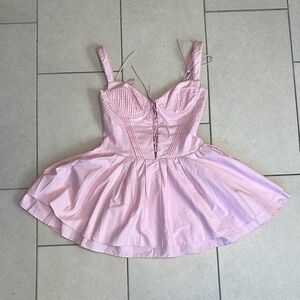 OH POLLY Pink Corset-Style Dress